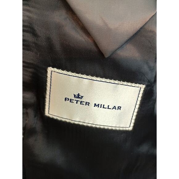 Peter Millar Suit Men 42S Navy Blue Windowpane Grid Professional 2 Piece W39xL28 - Picture 8 of 16